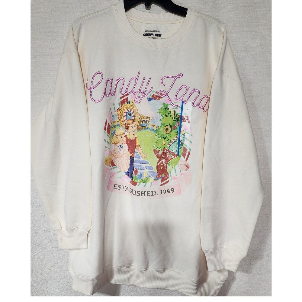 Candy land white sweater men's Large